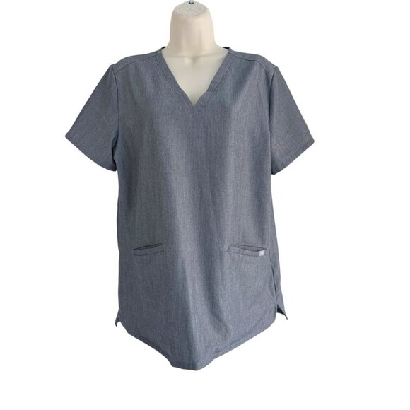Figs Women's Sz M Casma Three Pocket  Graphite Gray Scrub Top FW1100 - Picture 2 of 6